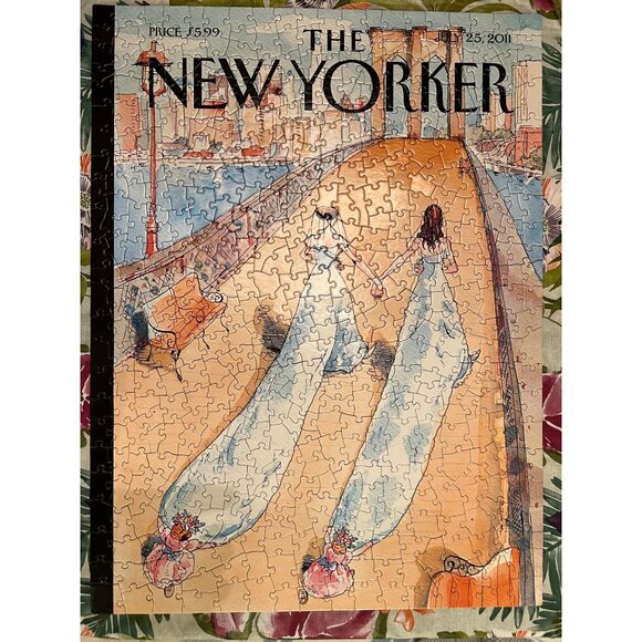 The New Yorker Wedding Season Puzzle 500 Pieces Bary Blitt Two Brides on Bridge - Picture 15 of 16